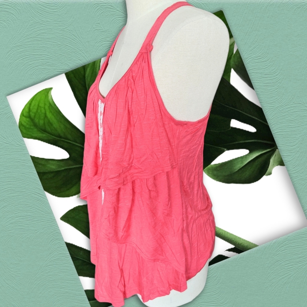 LUSH tiered ruffle tank